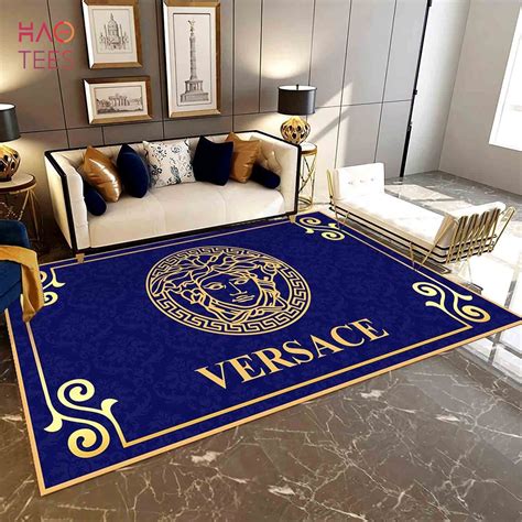 blue rug from versace|Versace rug collection.